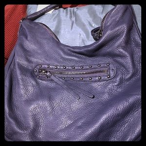 Gorgeous dark purple linea pelle hobo