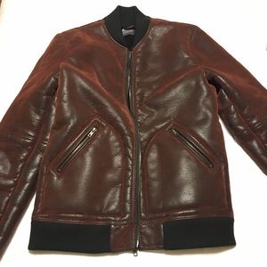 Mens feaux leather coat