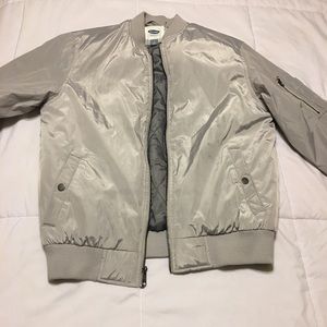 Mens Silver Bomber Jacket
