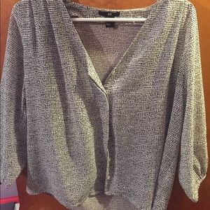 Black and White Blouse