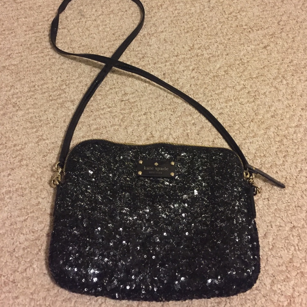 Kate spade black sequin bag