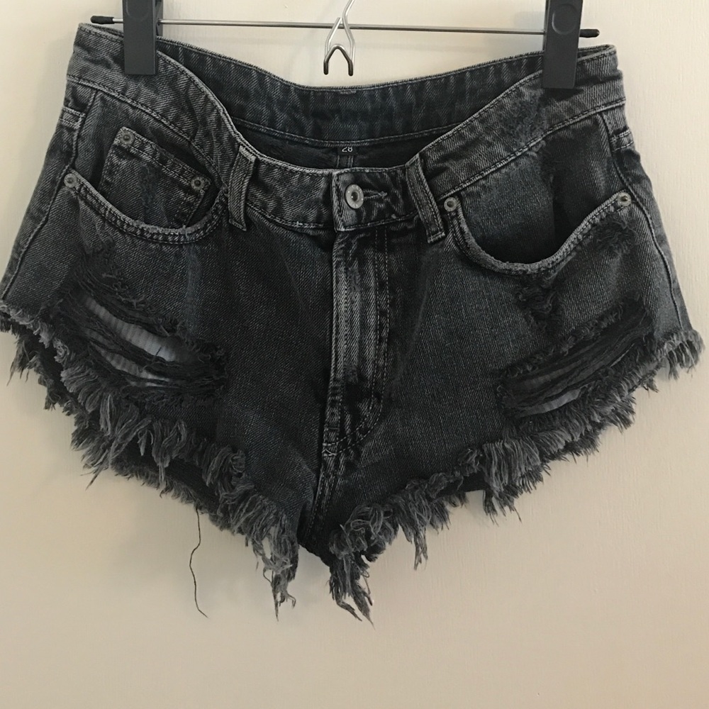 LF Shorts Black Cut Offs Denim