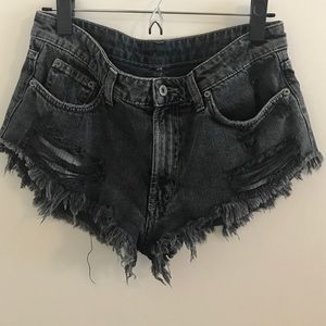 LF Shorts Black Cut Offs Denim