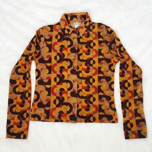 Vintage metallic 70s modern shirt