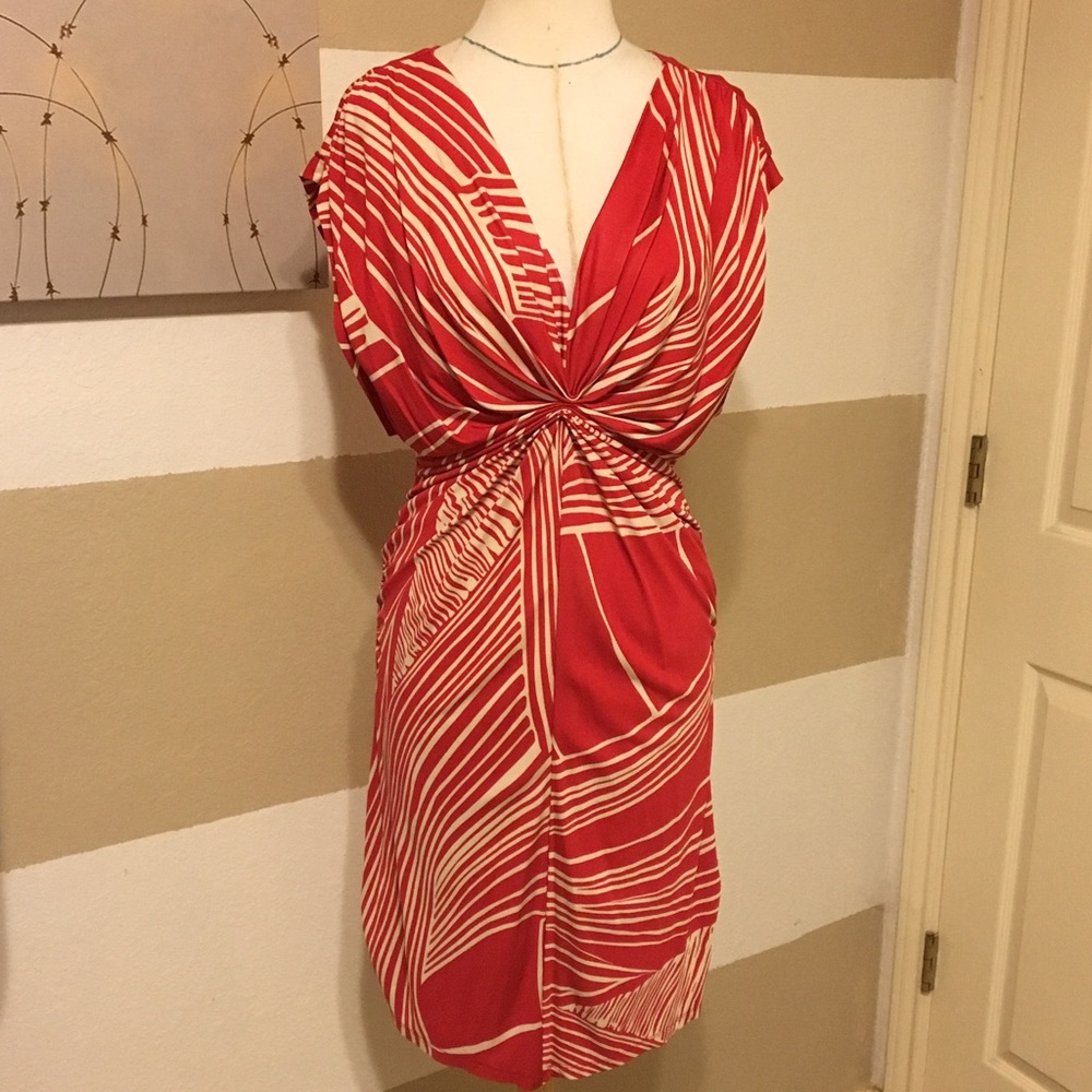 Yoana Baraschi Red Patterned Jersey Dress