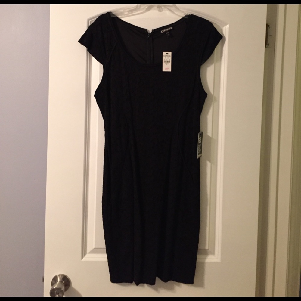 Express lace overlay dress