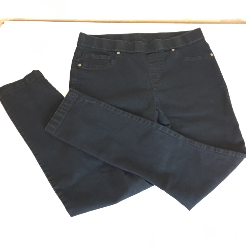 Faded Glory Black Denim Jegging 12 Exc. Condition