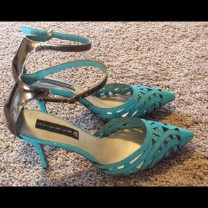 Steven by Steve Madden Turquoise Pointy Toe Heels