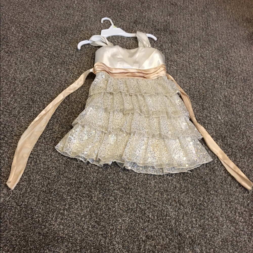 Gold and white dress