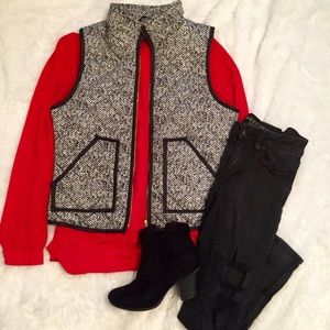 Patterned light weight vest from high-end boutique