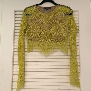 FOR LOVE & LEMONS 🍋 LACE CROP TOP