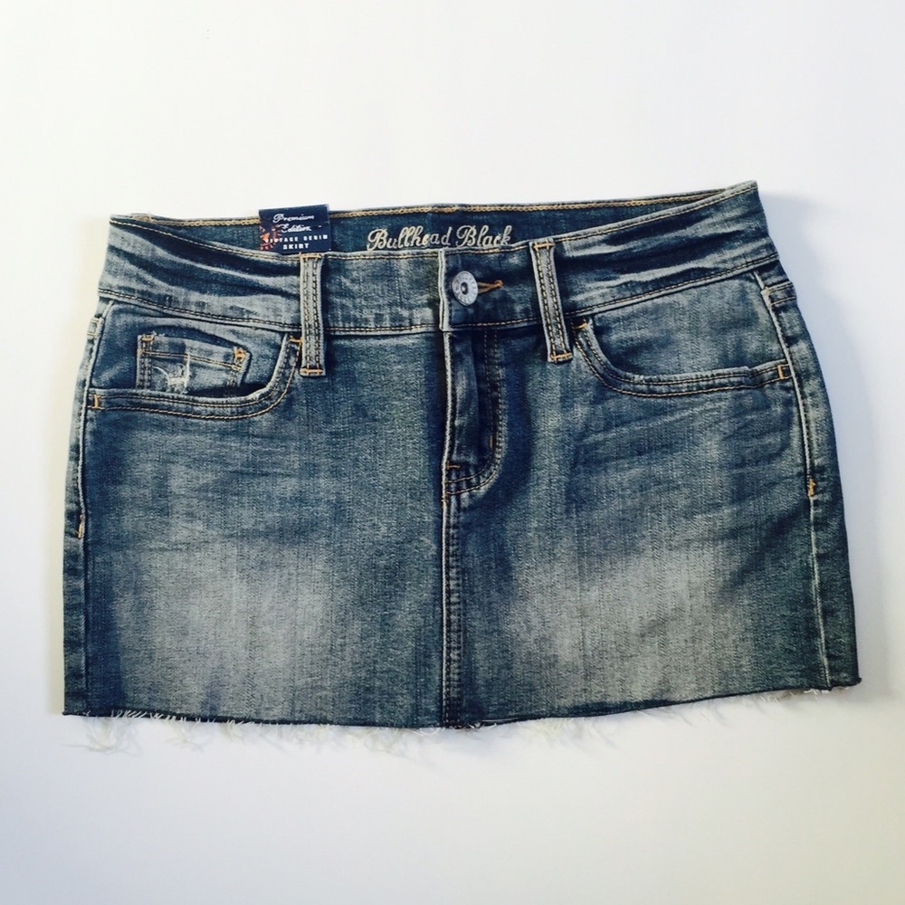 Bullhead Black Denim Mini Skirt