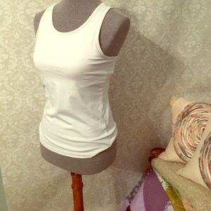 White workout twerk out tank