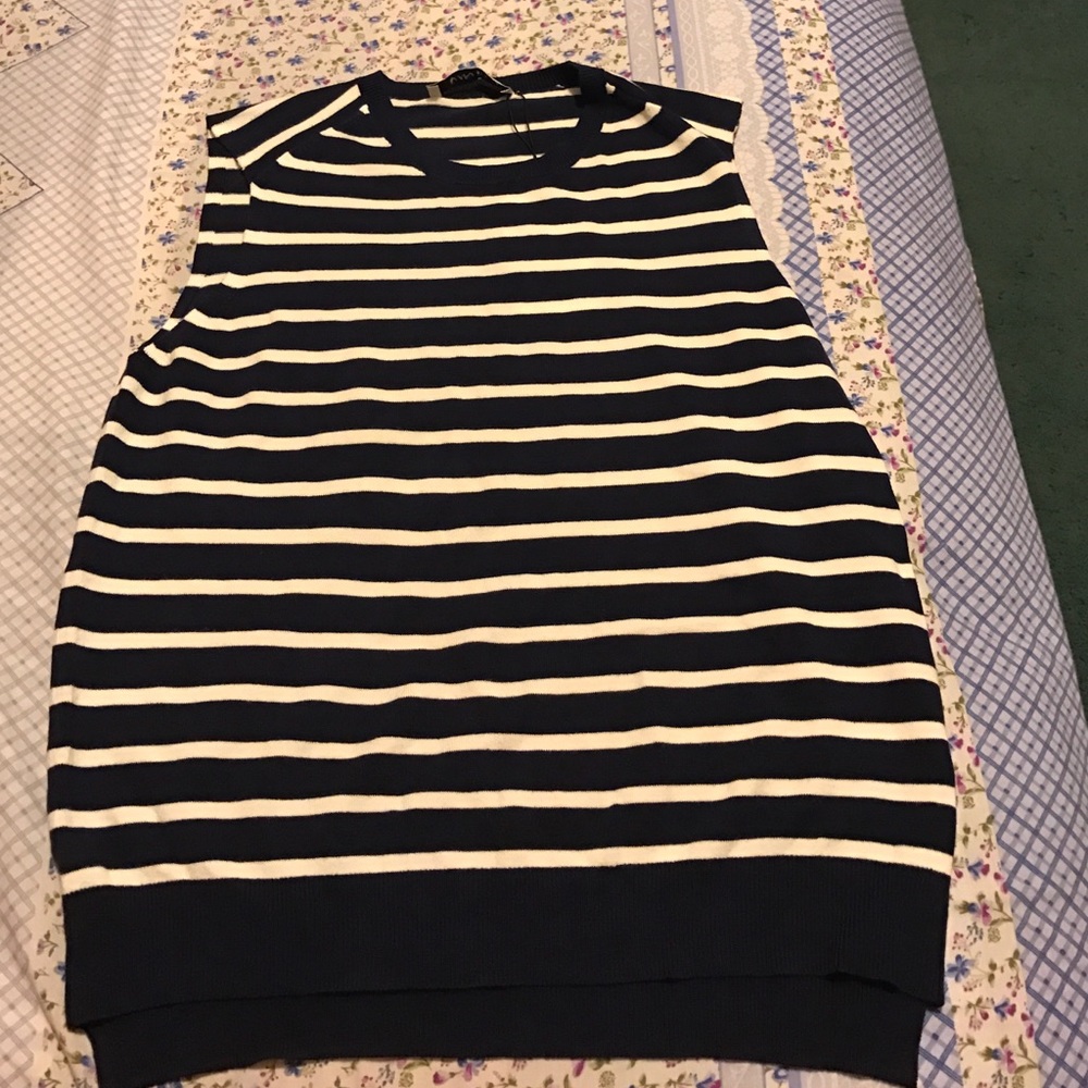 Striped Jacquard Knit Top.