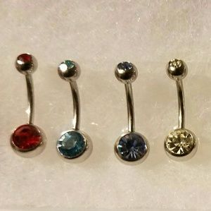 Gem Belly ring lot of 10