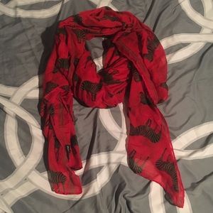 Red Zebra Scarf