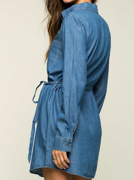 NEW! Patches Chambray Shirtdress - Picture 4 of 8