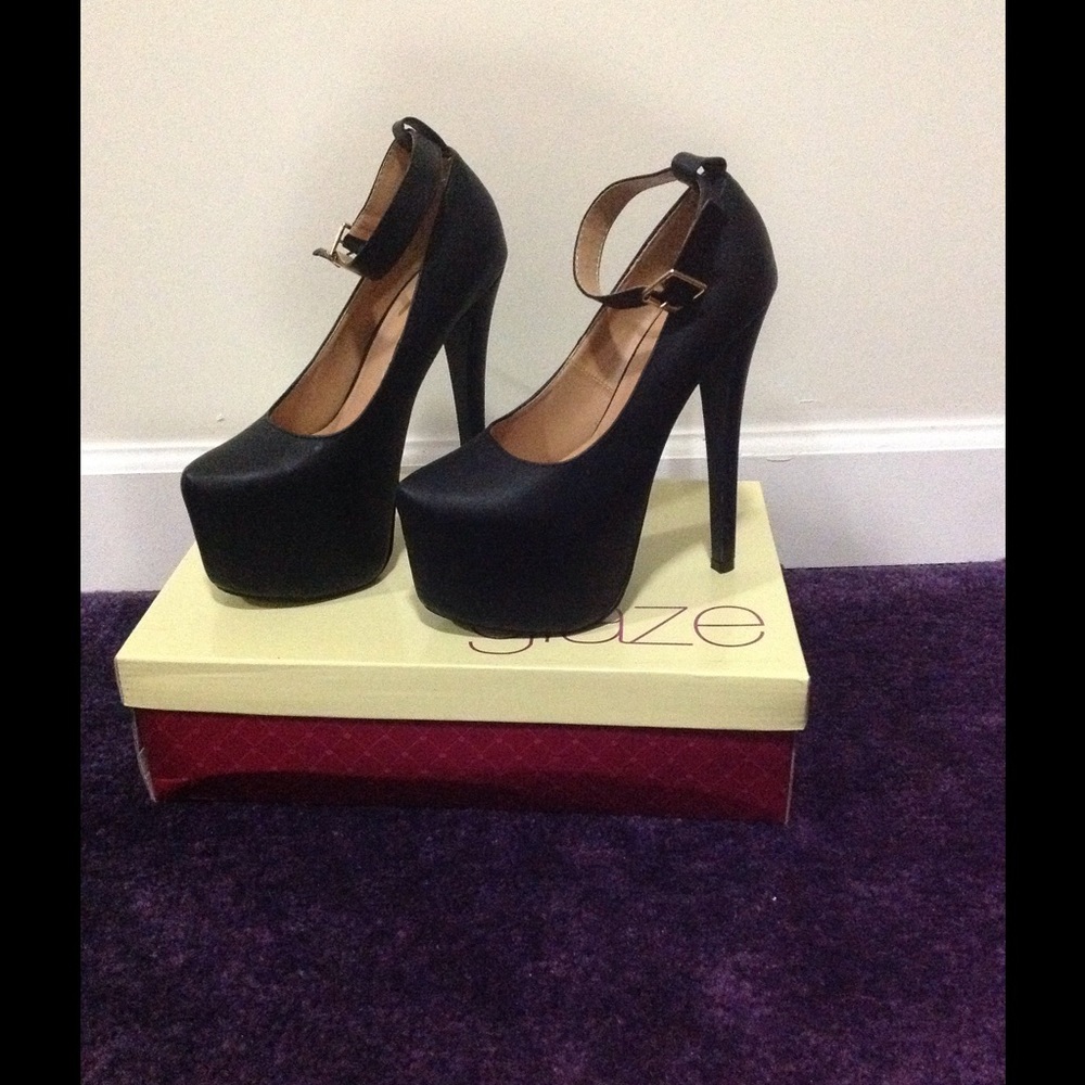 Black platform heels