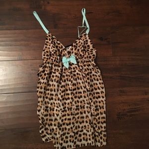 NWT Flora brand Cheetah print lingerie set