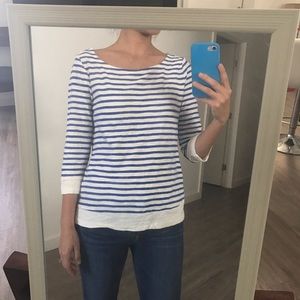 Boatneck striped top