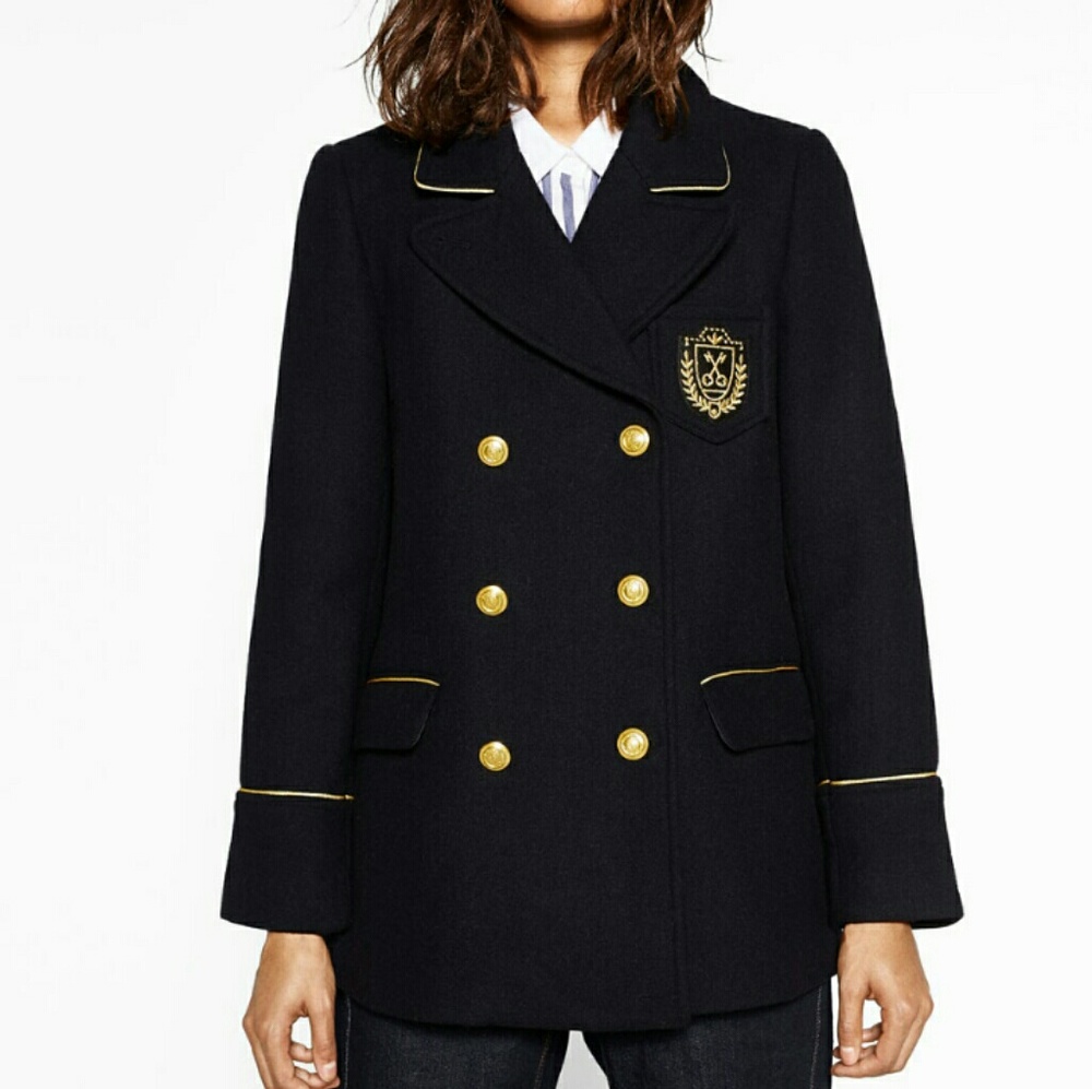 SOLD! BRAND NEW Zara Navy Style  Coat
