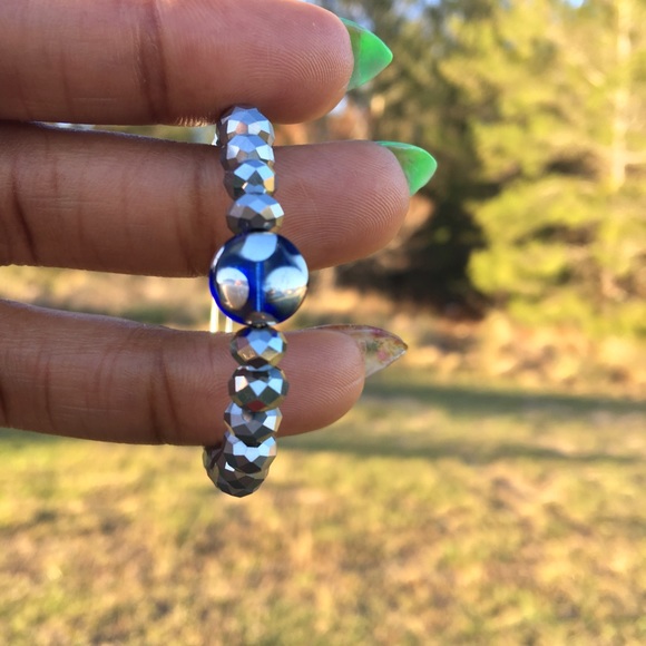 Girls Kid Safe Expandable Bracelet Silver Crystal - Picture 3 of 3