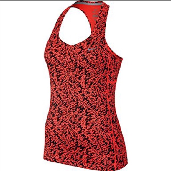 Red & Black Nike Run Racerback Tank - Picture 2 of 4