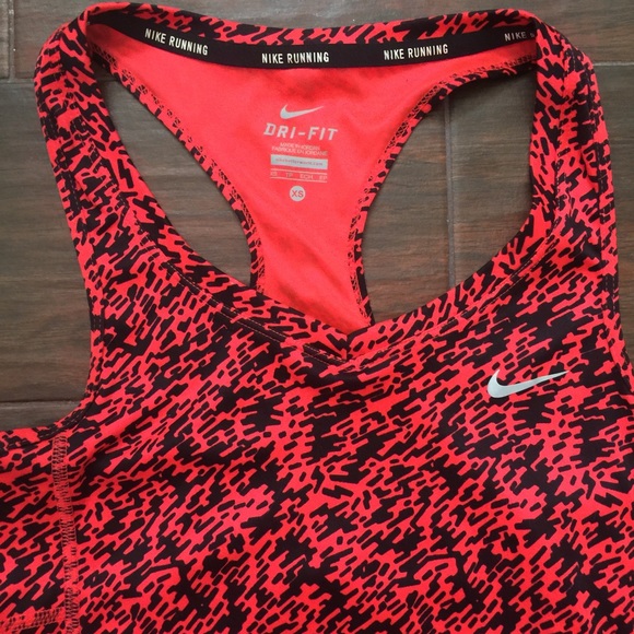 Red & Black Nike Run Racerback Tank - Picture 4 of 4