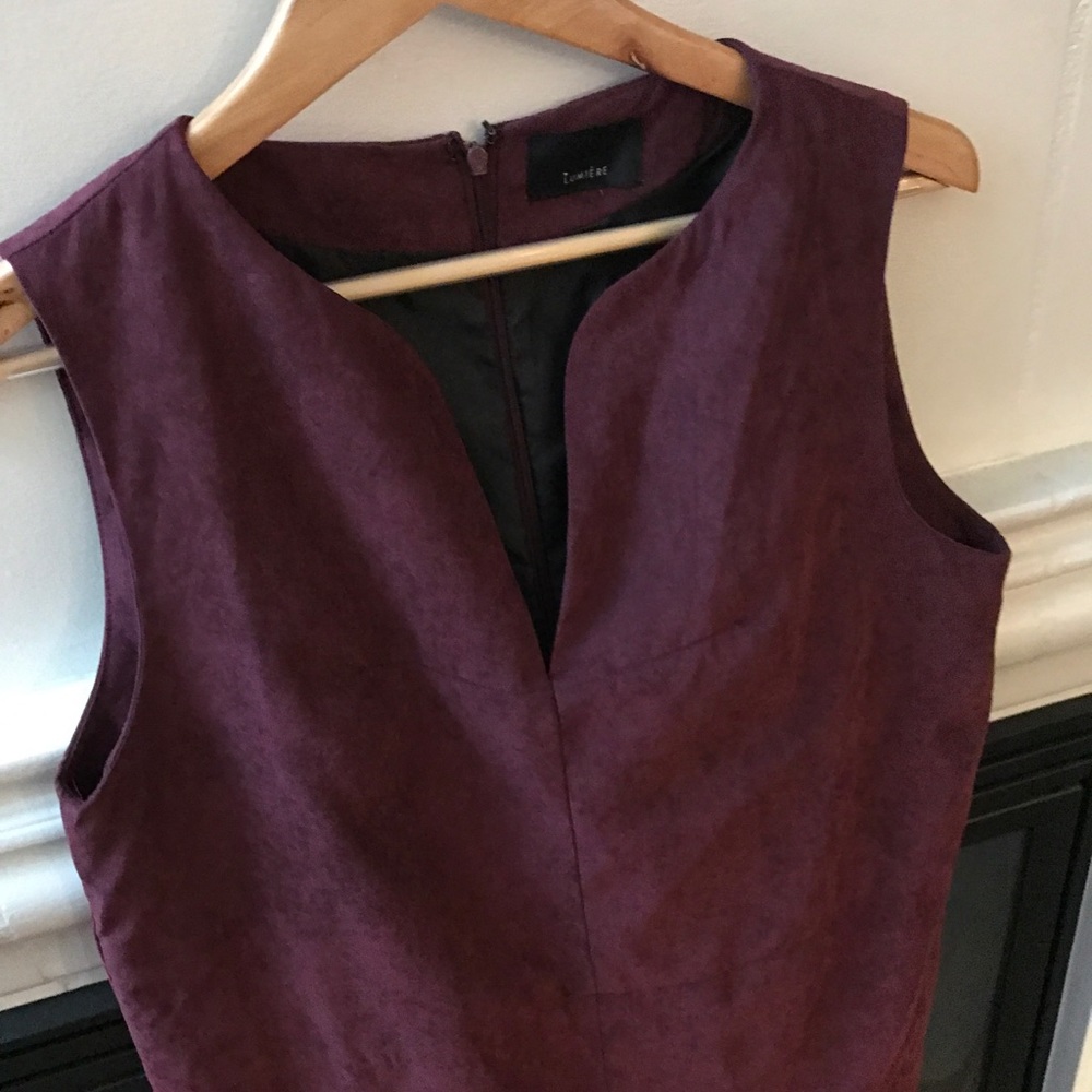 Burgundy Suede Dress