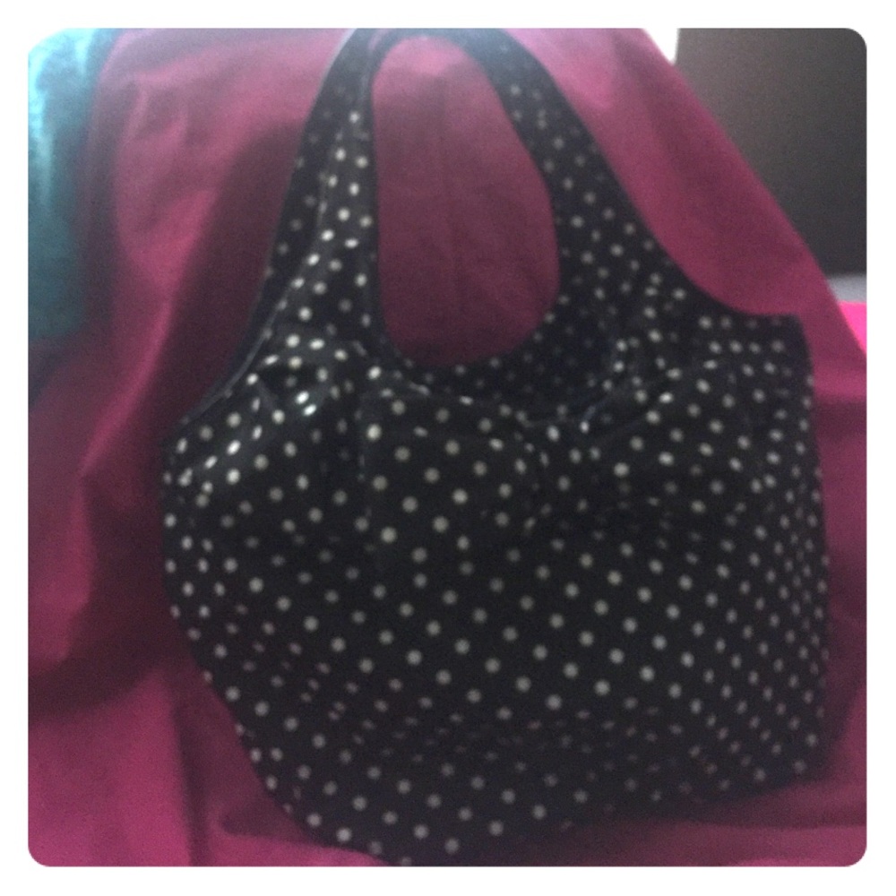Kate Spade black  & white polka dot bow purse.