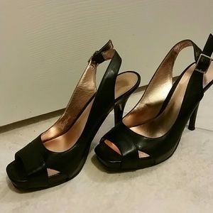 Jessica Simpson black sling back heels