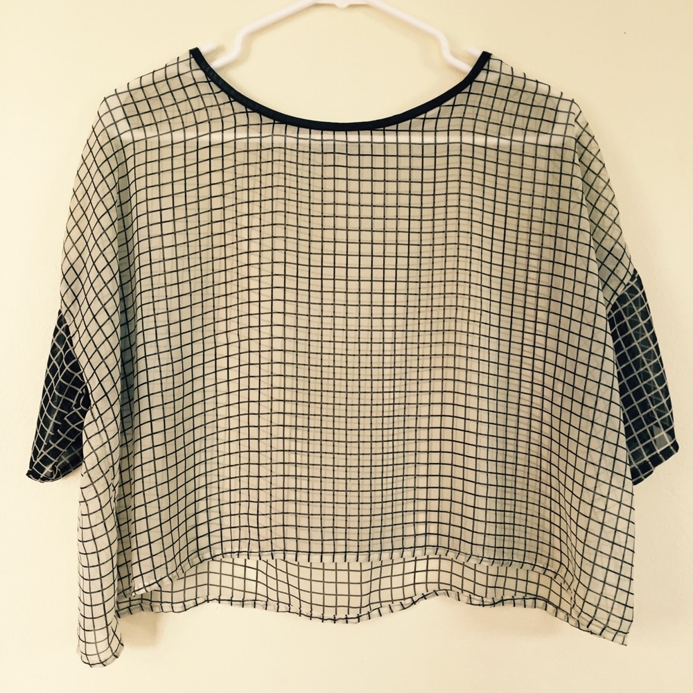 Urban Outfitters sheer oversized crop top