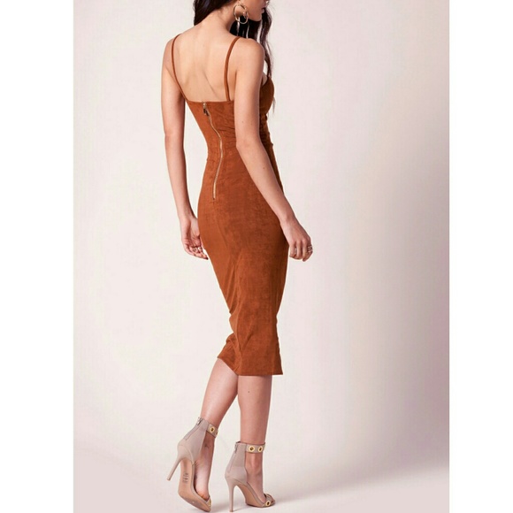 NEW! {DOWNTOWN FAUX SUEDE BODY CON MIDI} - Picture 11 of 12