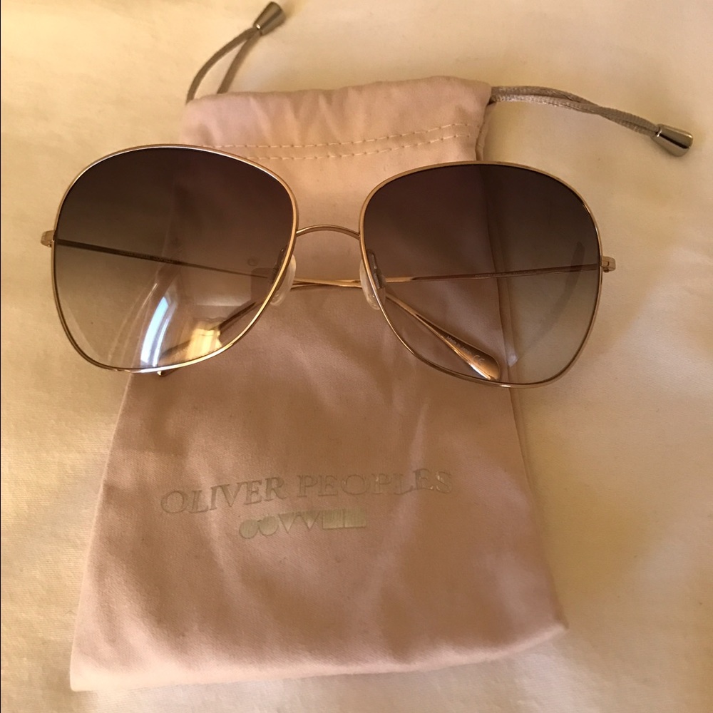 Oliver Peoples Elsie titanium aviator sunglasses