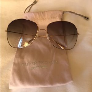Oliver Peoples Elsie titanium aviator sunglasses