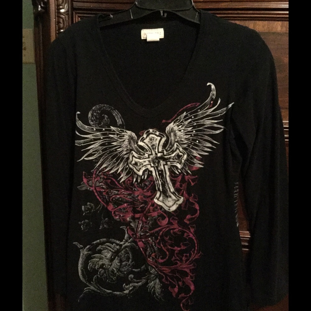 Long sleeve bling t-shirt