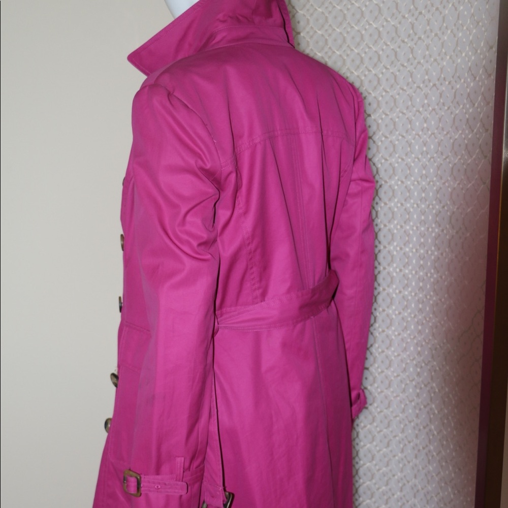 Pink Military Style Trench Coat
