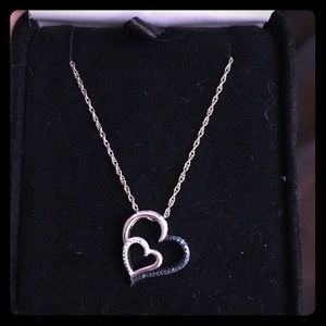 Kay's Silver Double Heart Necklace