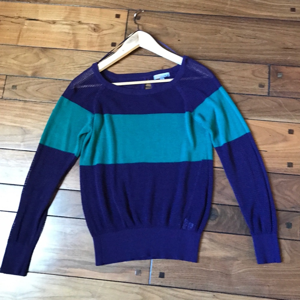 Purple and Green Sweater