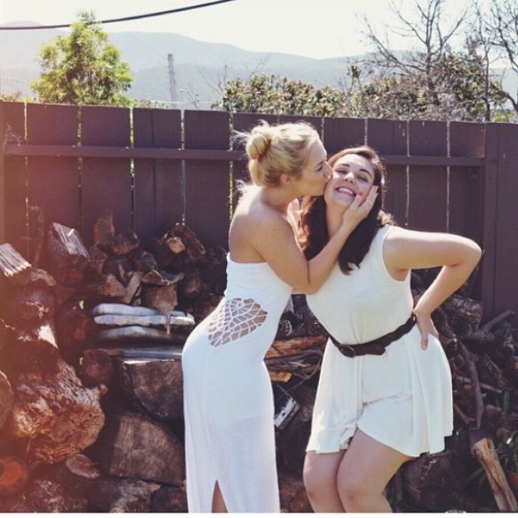 Strapless side cut out white maxi - Picture 3 of 3