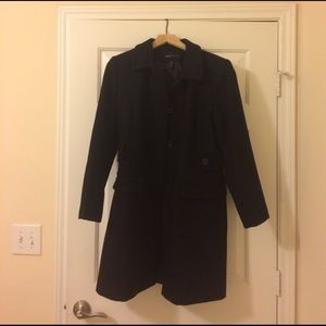 Victoria's Secret Wool Trench Coat BLACK