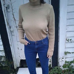 Vintage Tan Turtle Neck