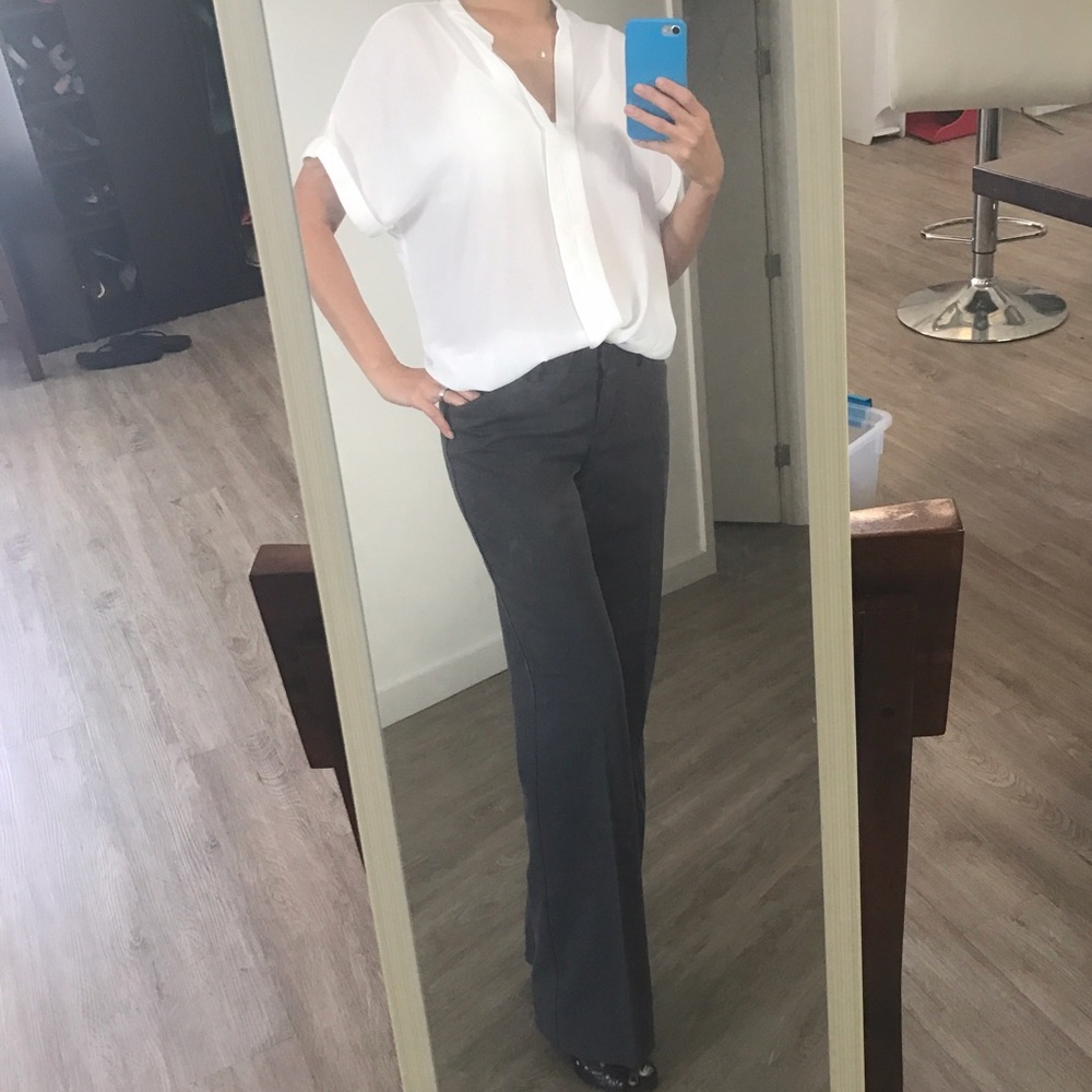 Express Editor Gray boot cut trousers