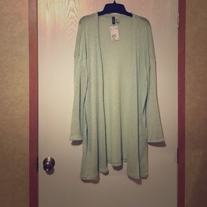 Mint green long sleeve cardigan