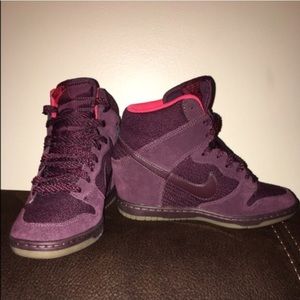 Purple Nike high tops