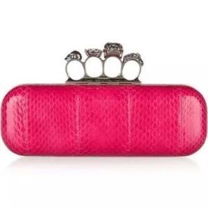 NEW Alexander McQueen Snake Knuckle Duster Clutch