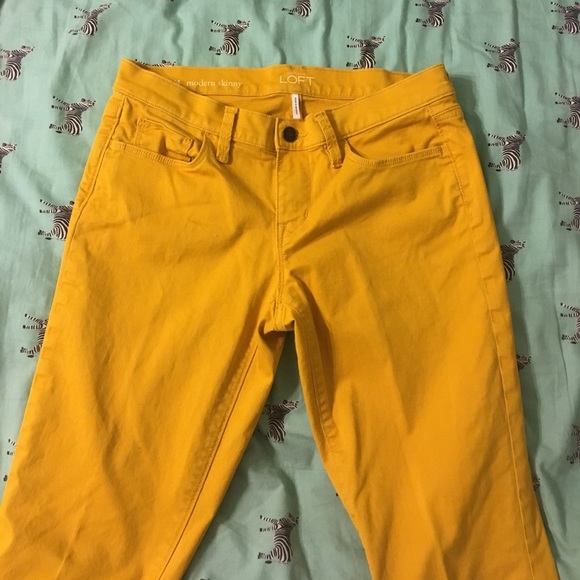LOFT orange modern skinny pant size 27/4 - Picture 4 of 8