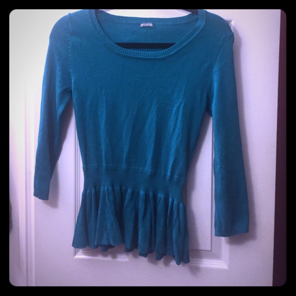 Turquoise blue sweater