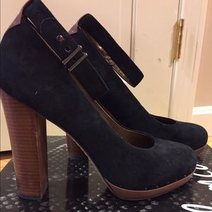 Black suede Sam Edelman heels
