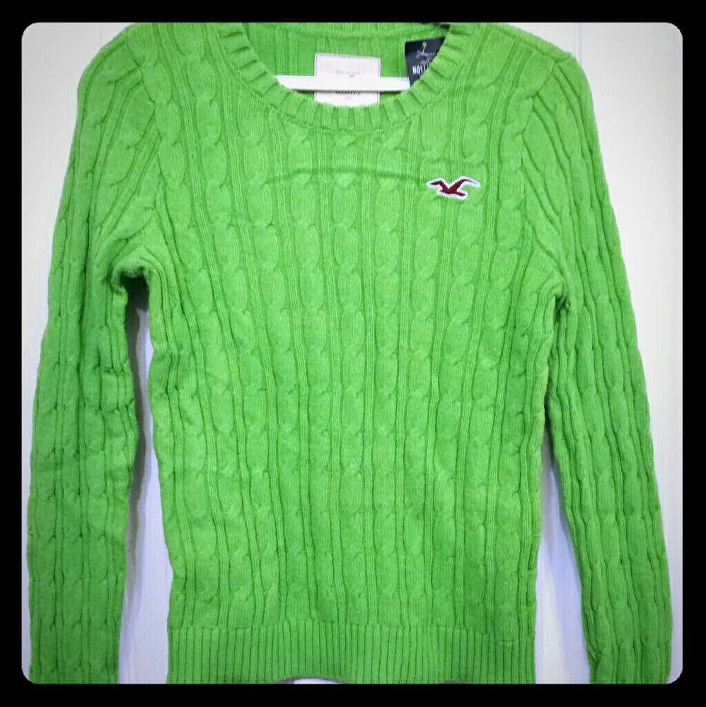 Hollister green sweater